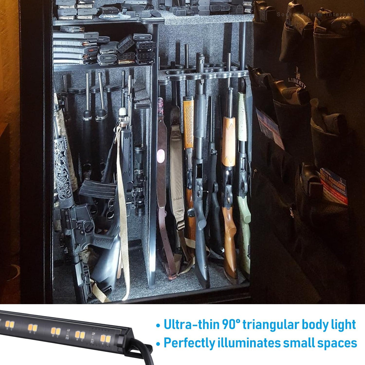 TORCHSTAR® VaultGuardian™ 6-Bar 12-Inch LED Gun Safe Lighting Kit - Motion Sensor - 3CCT