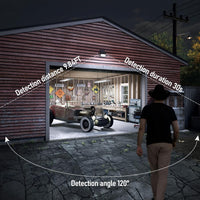 3CCT Solar Flood Lights Outdoor Motion Sensor, Dimmable Motion Detector Lights for Outside
