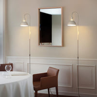 TORCHSTAR Plug-In E26 Wall Sconce with Curved Arm - Ivory