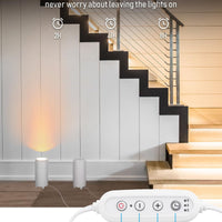 TORCHSTAR Zoomable LED Floor Uplight with Inline Timer - 15W - 5CCT White