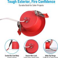 TORCHSTAR 3-Inch Adjustable Gimbal 2-Hour Fire-Rated LED Recessed Light with J-Box - 7W - 5CCT White