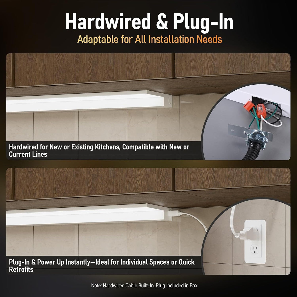 TORCHSTAR Ultra-Slim LED Under-Cabinet Task Light for 36-Inch Cabinets - 20W - 5CCT White