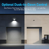 TORCHSTAR 13 Inch Half-Arc LED Up Down Dusk to Dawn Commercial Wall Pack - 120W Selectable - 3CCT - Bronze