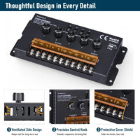 TORCHSTAR Five-Channel PWM LED Strip Dimmer - 12-24V DC - Black