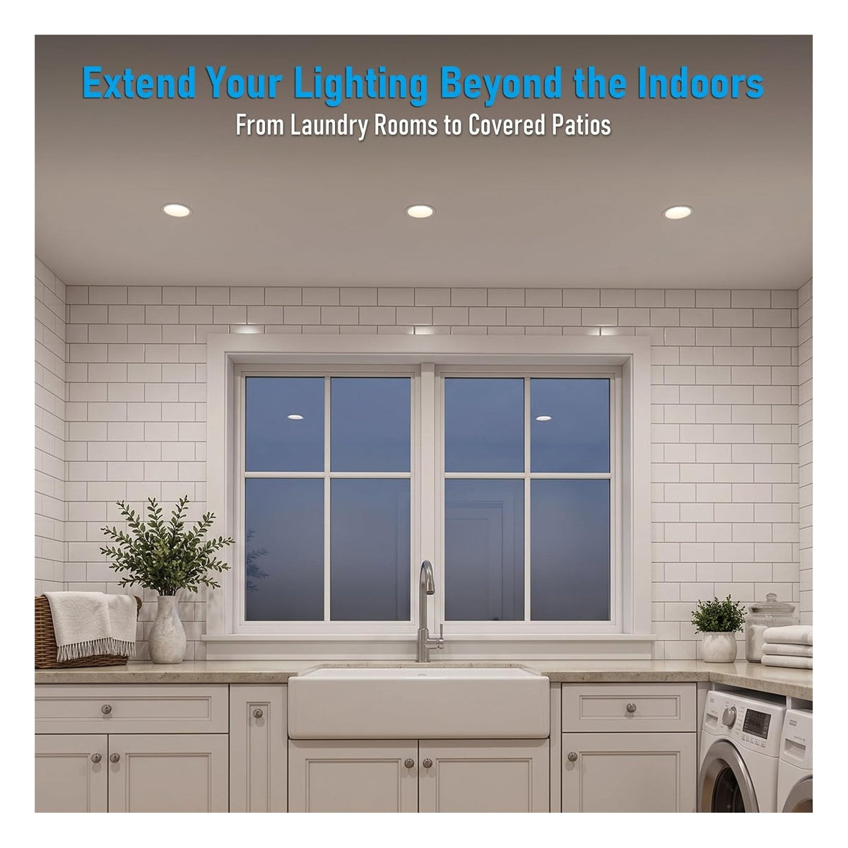 TORCHSTAR 3-Inch Wet-Rated Narrow-Trim LED Recessed Light with J-Box - 10W - 5CCT White