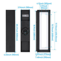 TORCHSTAR 20 Inch Hollow Square Frame LED Side-Lit Outdoor Wall Light - 18W - 5CCT - Black