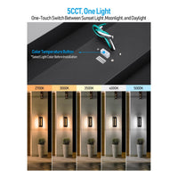 TORCHSTAR 19 Inch Rectangular LED Back-Lit Outdoor Wall Light - 24W - 5CCT - Black