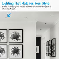TORCHSTAR 4-Inch Square Deep Anti-Glare LED Recessed Light with J-Box - 12W - 5CCT White