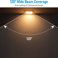 TORCHSTAR 4-Inch Square 2-Hour Fire-Rated LED Recessed Light with J-Box - 12W - 5CCT White