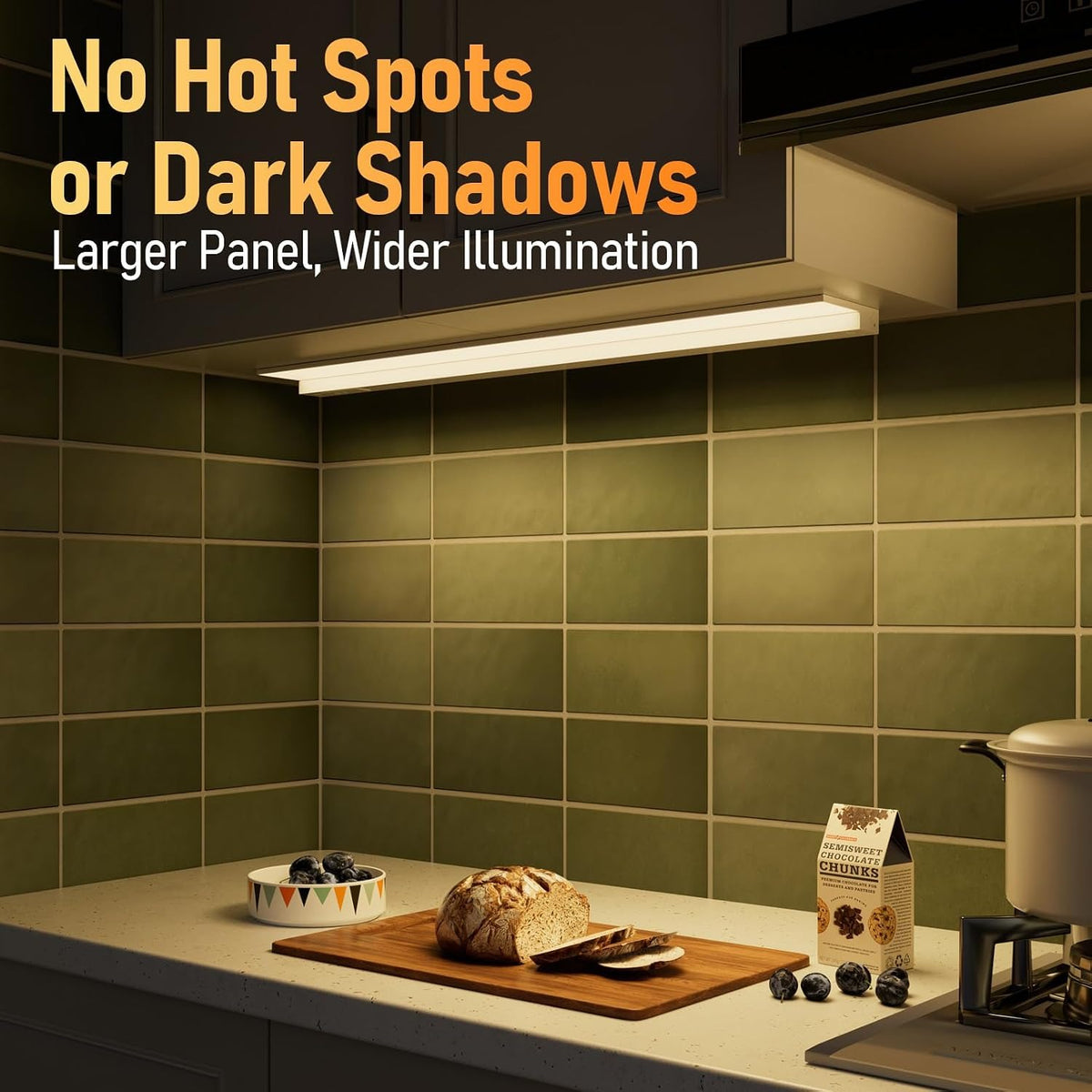 TORCHSTAR Ultra-Slim LED Under-Cabinet Task Light for 36-Inch Cabinets - 20W - 5CCT White