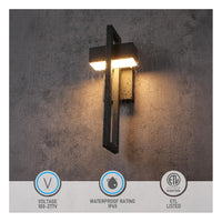 TORCHSTAR 19 Inch T-Shape LED Down Outdoor Wall Light - 12W - 5CCT - Black