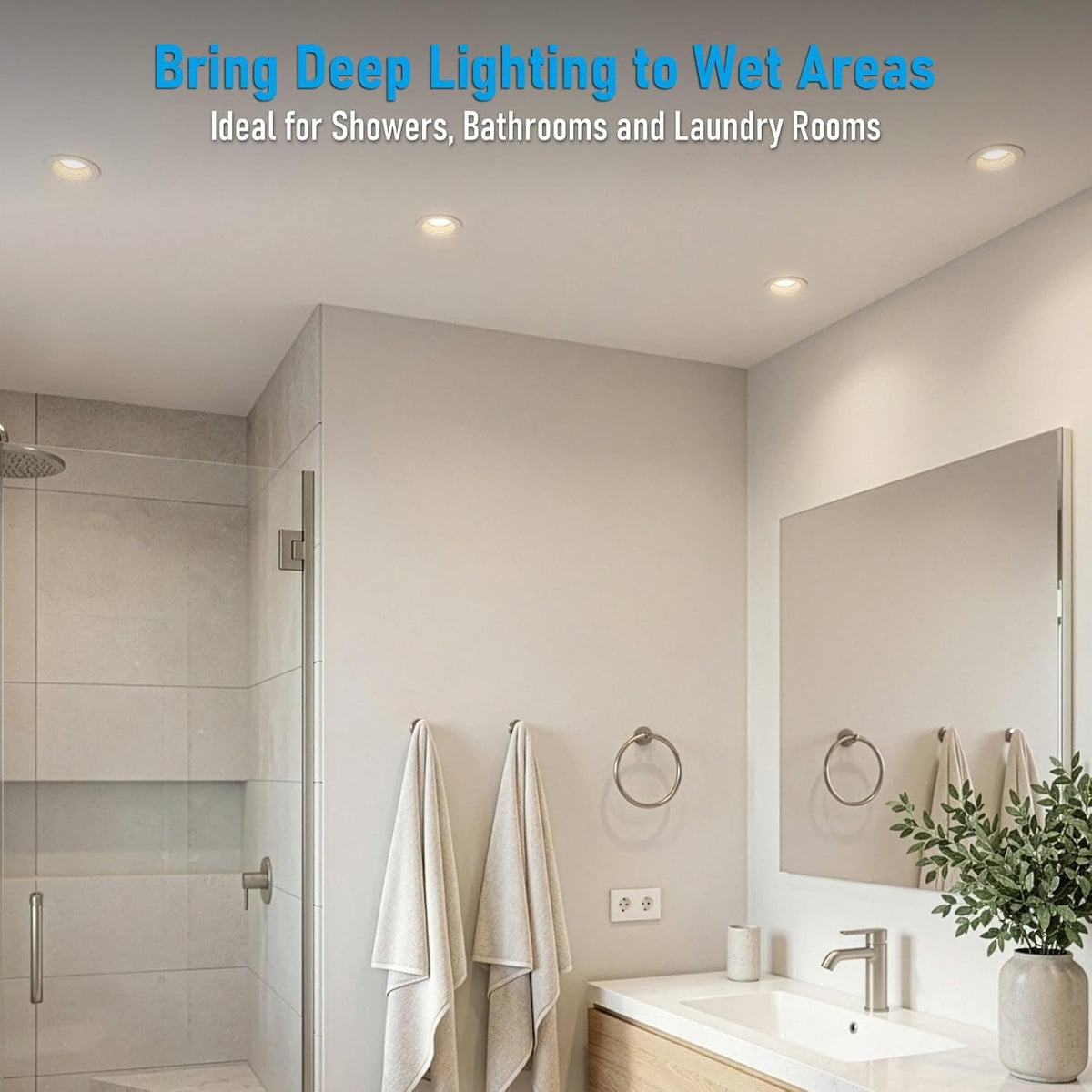 TORCHSTAR 3-Inch Deep Anti-Glare LED Recessed Light with J-Box - 12W - 5CCT White