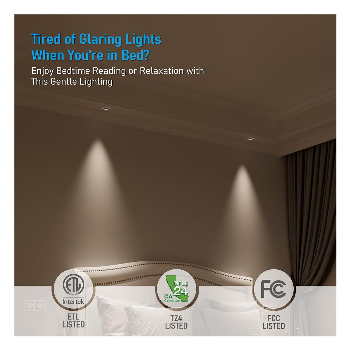 TORCHSTAR 4-Inch Round Pinhole Deep Anti-Glare LED Recessed Light with J-Box - 12W - 5CCT White