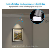 TORCHSTAR 4-Inch Adjustable Slot-Aperture LED Recessed Light with J-Box - 12W - 5CCT White