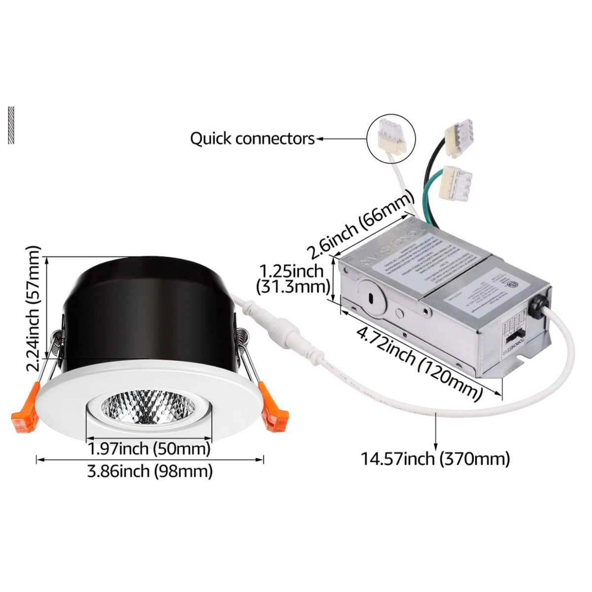 Circulex 3" Directional Canless LED Recessed Light - 7W Dimmable with White Trim