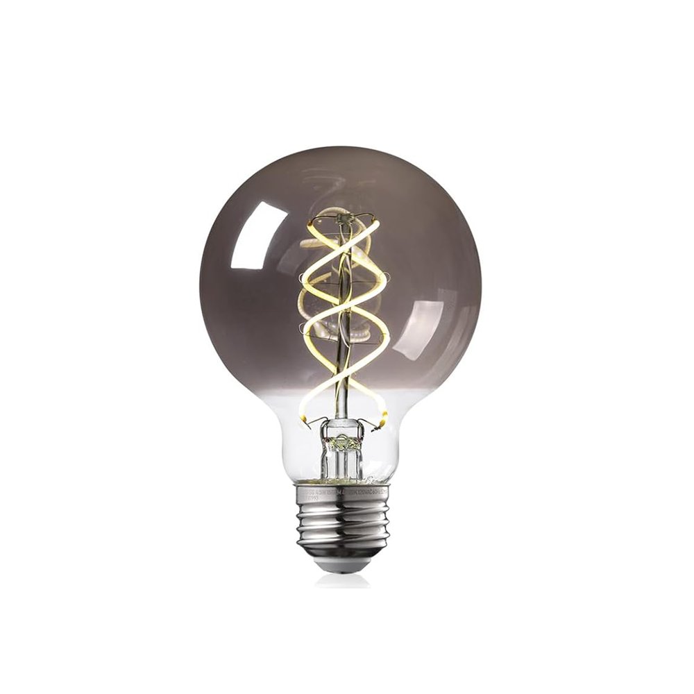 G25 LED Globe Light Bulbs, Smoke Gray Glass