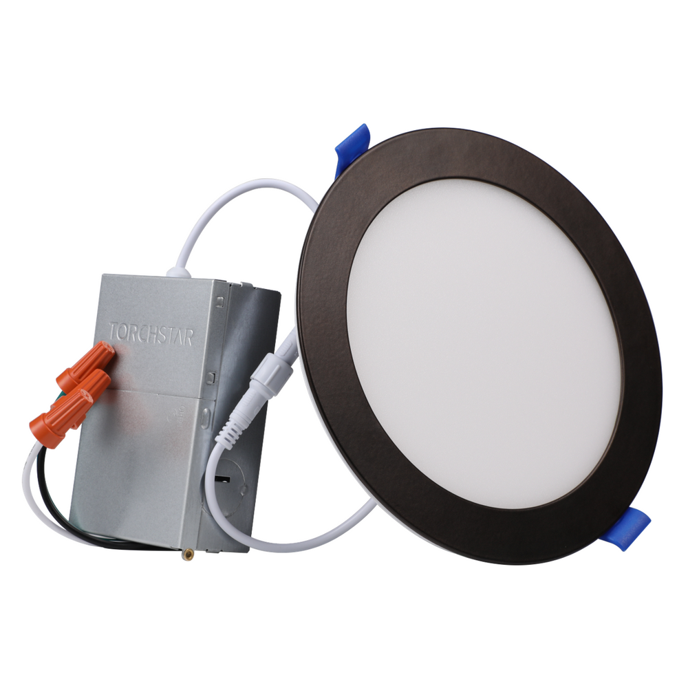 SlimPanel+ 6" Finished Ultra-thin Canless LED Recessed Light - SDL 13.5W Dimmable 1/2" Thick