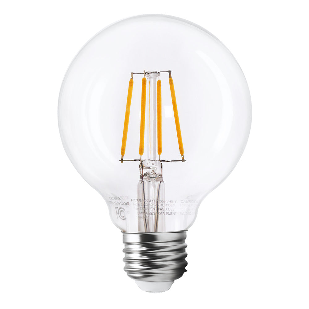 Classic 4W G25 LED Vintage Bulbs - E26 Base - 2700K Soft White