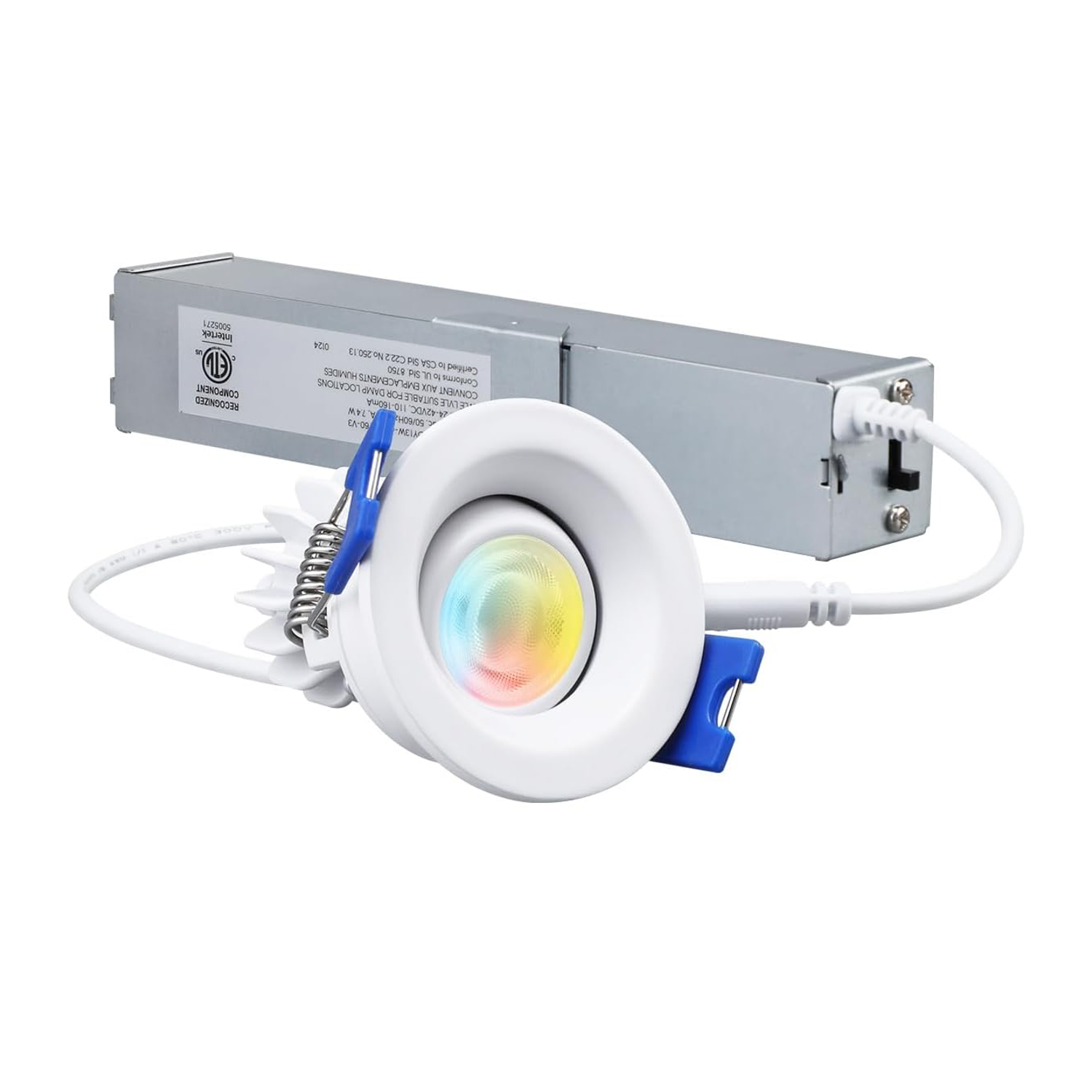 Rotatolux 1" Glare-free Gimbal Canless LED Recessed Light - DL 6W Dimmable with Narrow Beam Angle