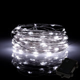 TORCHSTAR 100-LED Copper Wire String Light with Plug -White