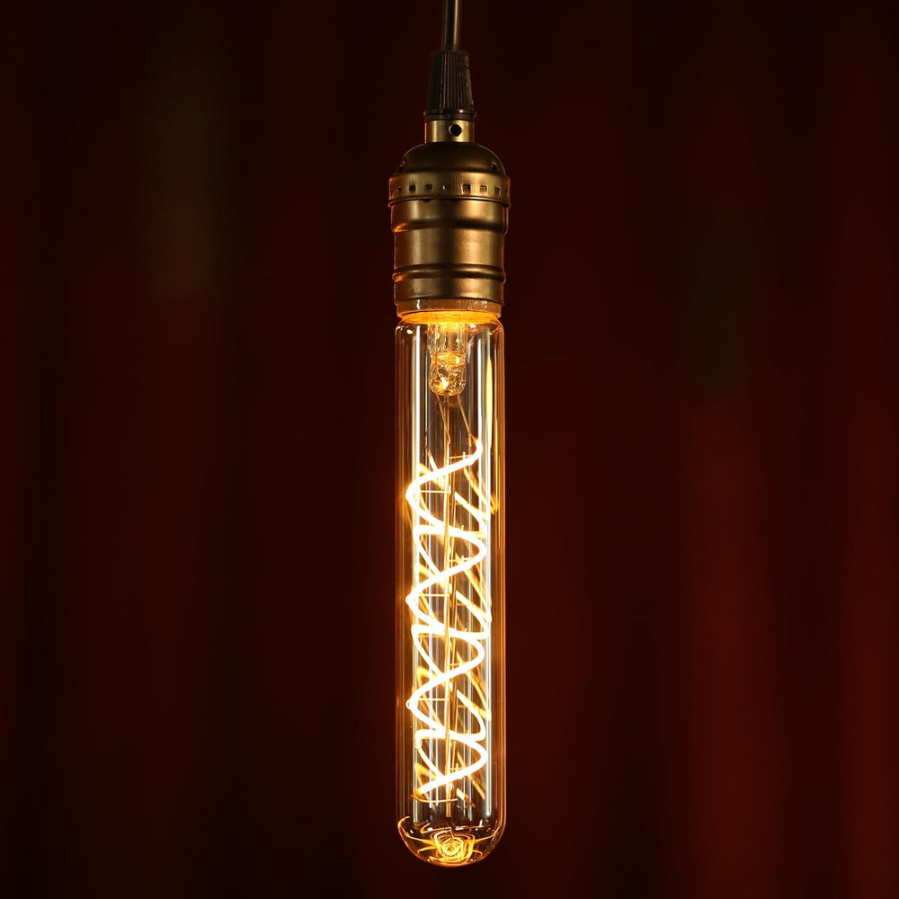 TORCHSTAR LED T10 Vintage Spiral Filament Bulb - 4.5W - 2000K Amber