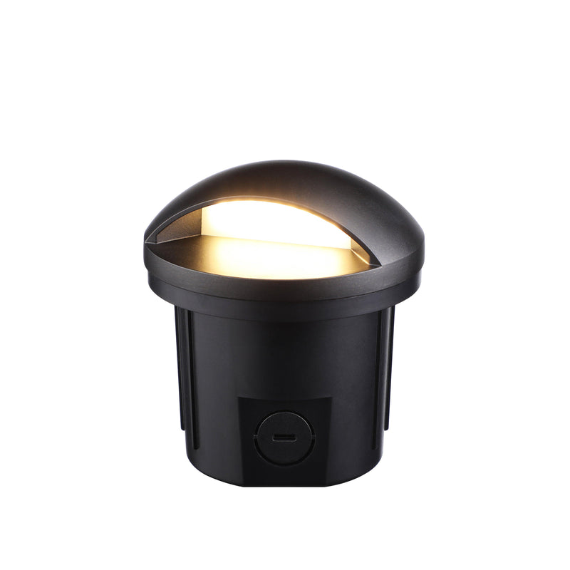 Crescente In-Grade Well Light - Black - 3000K