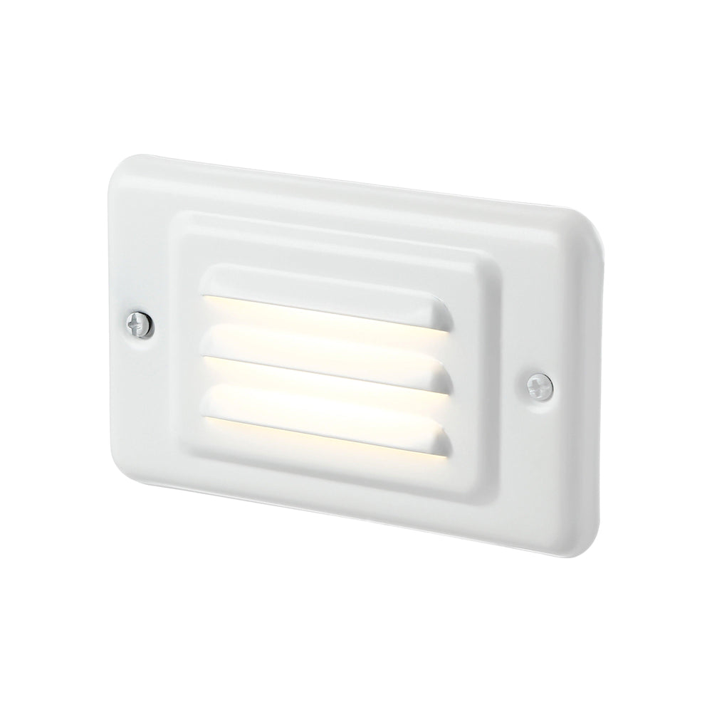 LeonLite® Pro Parallel Pillbox Louvered Step & Deck Light - White - 3000K - LeonLite