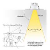 JN309C 9W 3" Anti-glare LED Recessed Lights - 5CCT