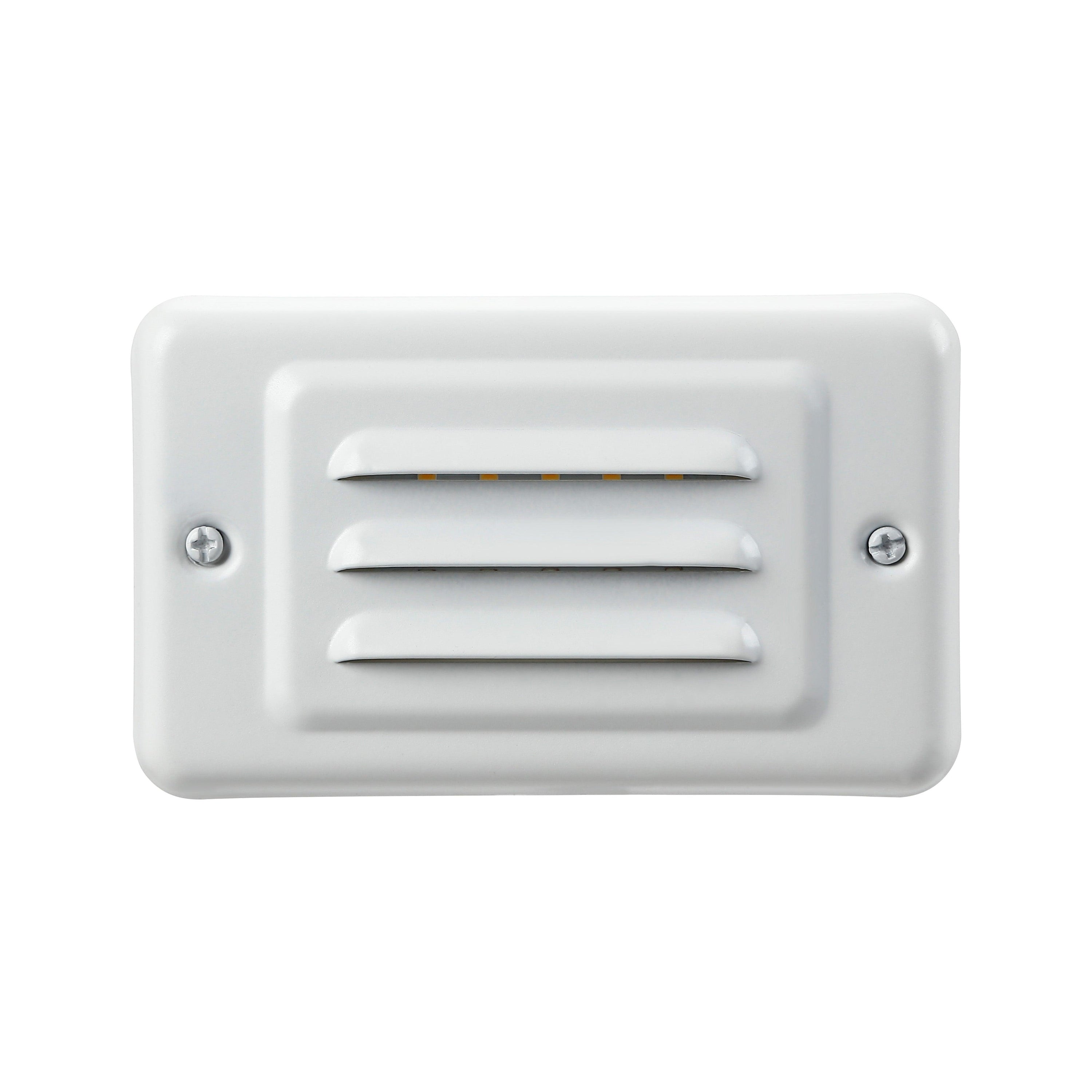 LeonLite® Pro Parallel Pillbox Louvered Step & Deck Light - White - 3000K - LeonLite