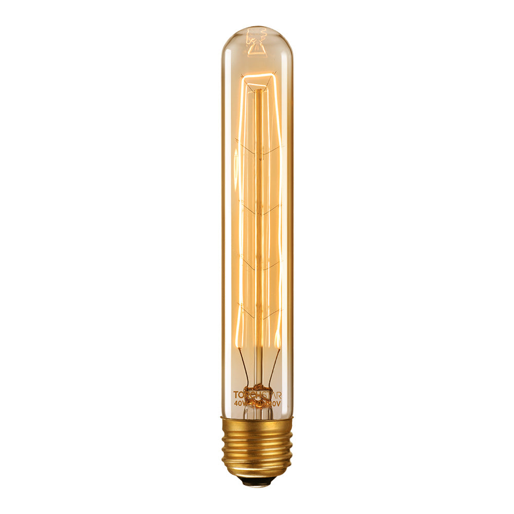 GoldenEra Classic 40W T10/T30 Filament Vintage Bulbs - E26 Base - 2200K Amber Warm