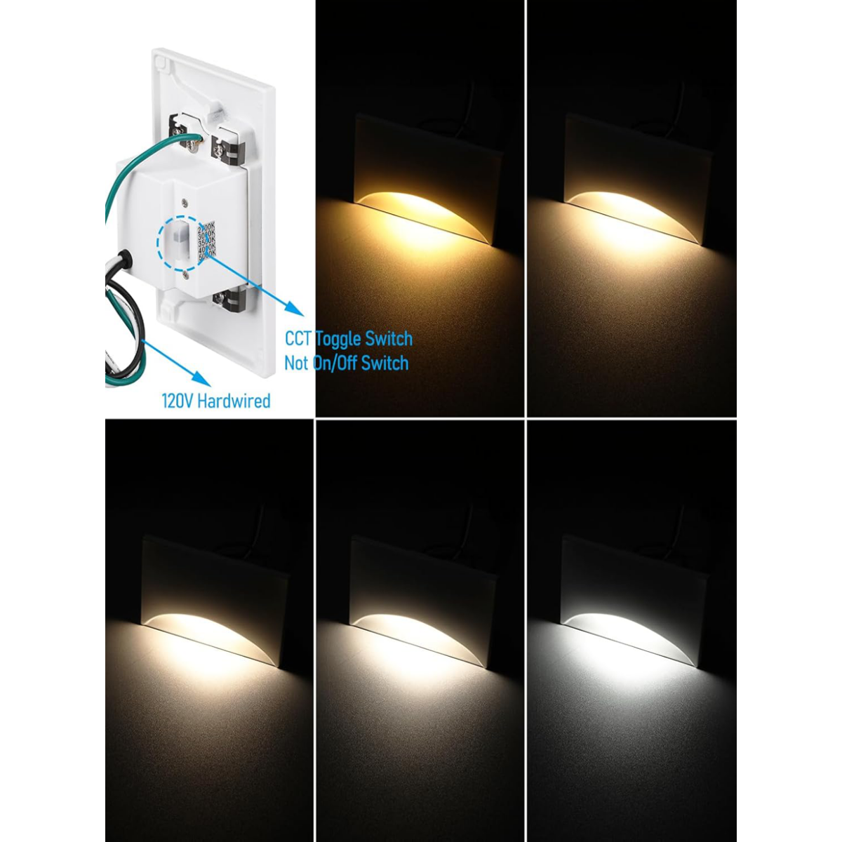 TORCHSTAR 5CCT 120V Horizontal C-shaped Step Light