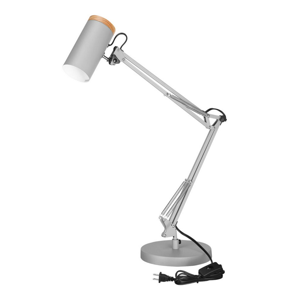 Oversized Swing Arm Table Lamp - Lamp Ready E26 Base - White