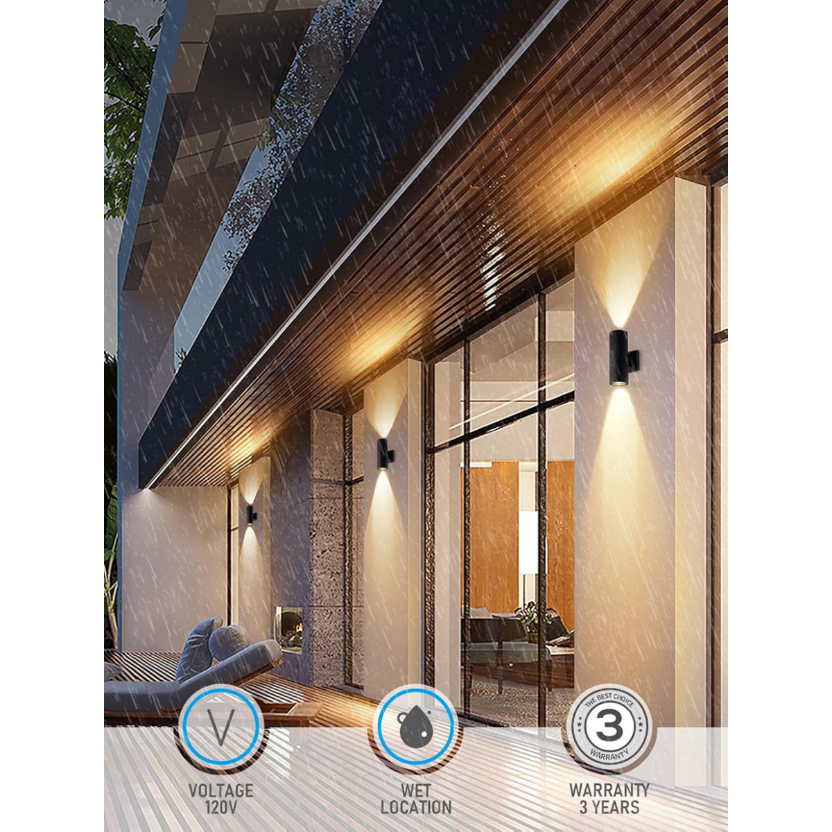 TORCHSTAR Modern Outdoor Cylinder Wall Lights