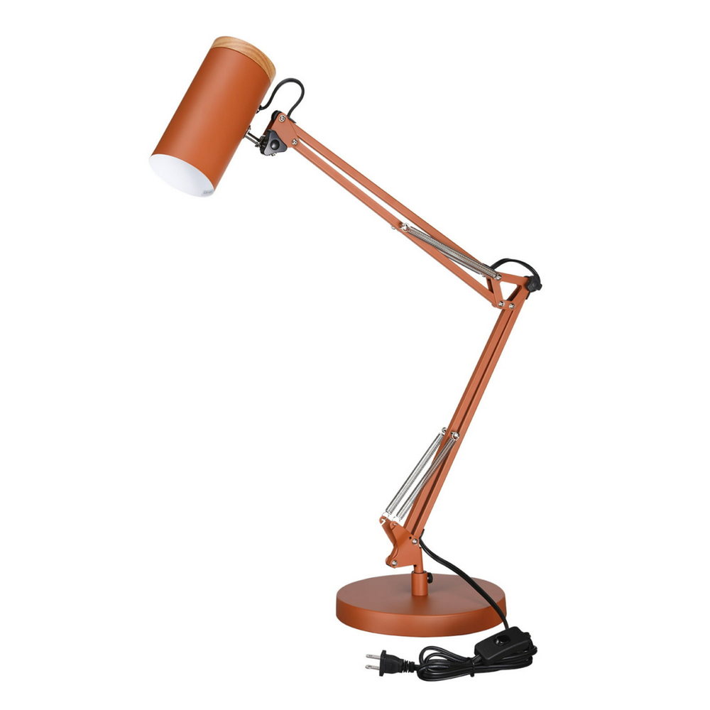 Oversized Swing Arm Table Lamp - Lamp Ready E26 Base - White