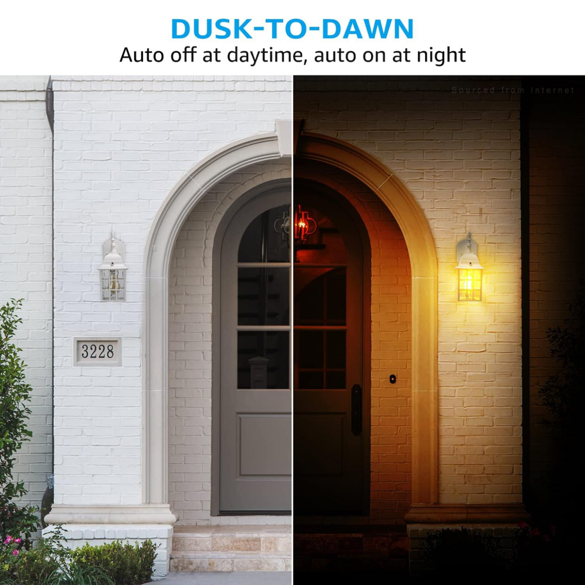 TORCHSTAR Dusk to Dawn Porch Lights-Outdoor Wall Lantern