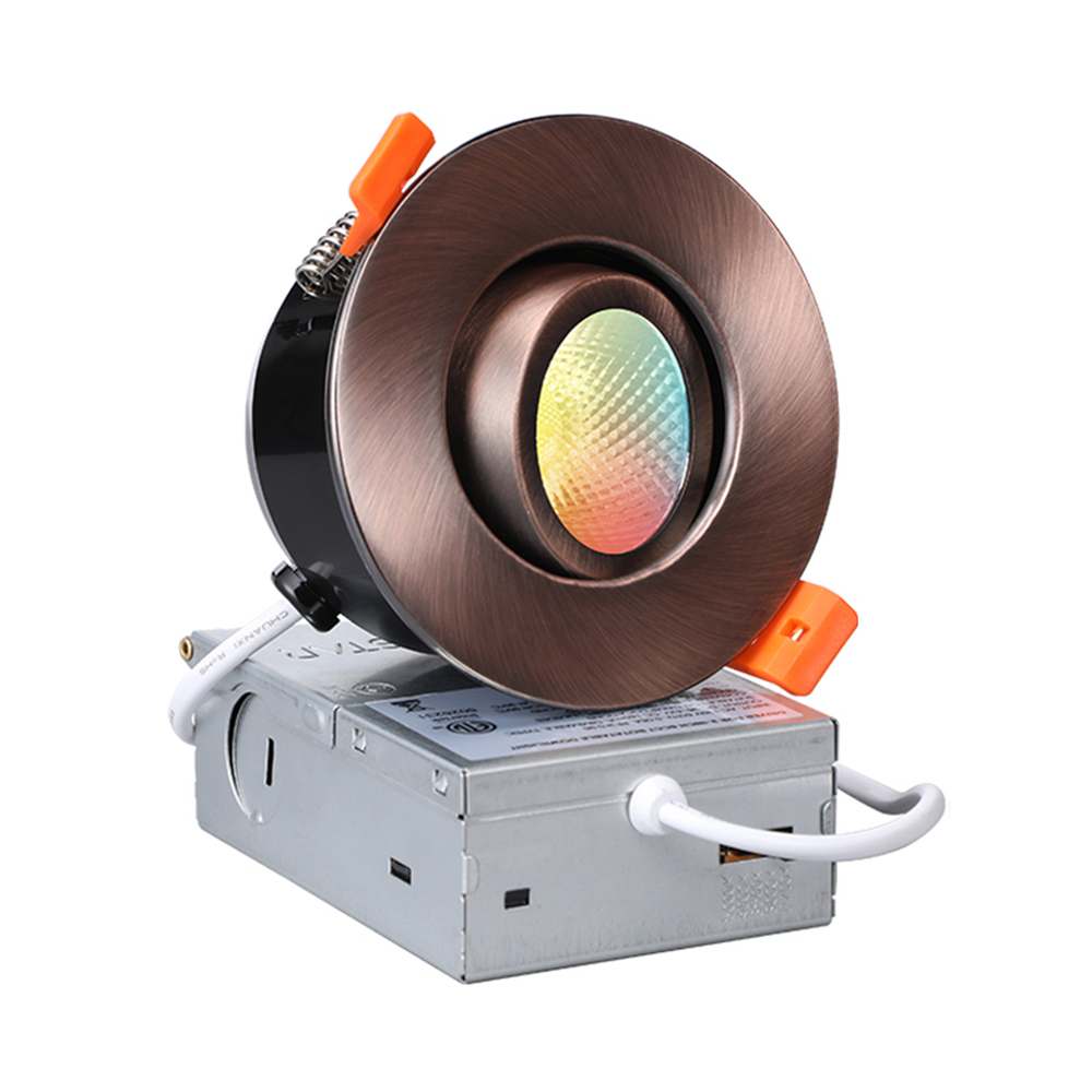 Circulex 3" Directional Canless LED Recessed Light - 7W Dimmable with Oil Rubbed Bronze Trim