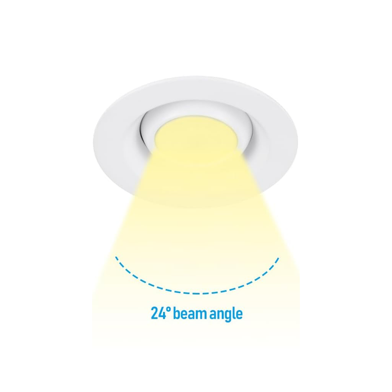 Rotatolux 3" Gimbal Canless LED Recessed Light - DL 7W Dimmable with Narrow Beam Angle