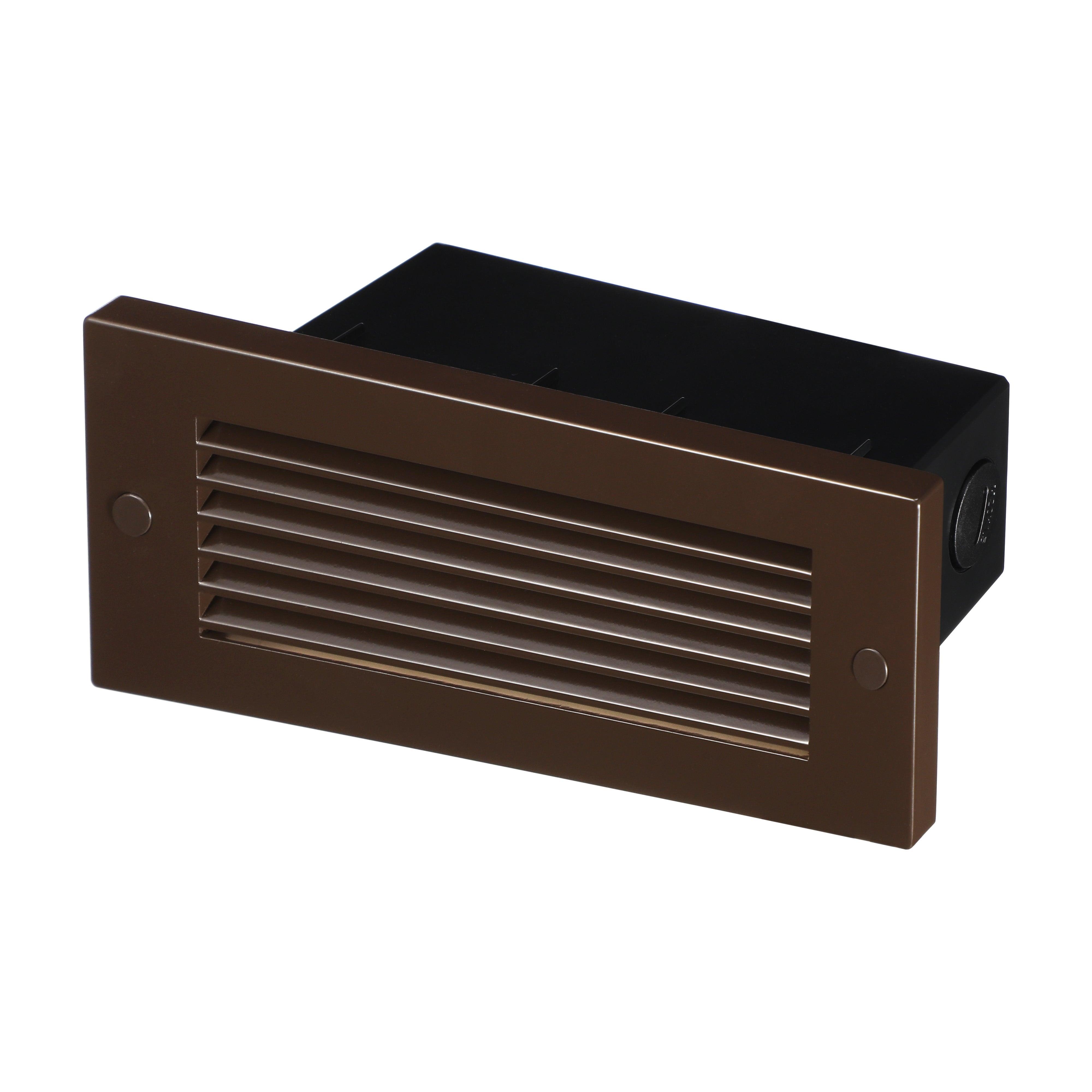 LeonLite® ZincTech Commercial Louvered Step & Deck Light - Oil Rubbed Bronze - Adjustable Color Temperature - LeonLite