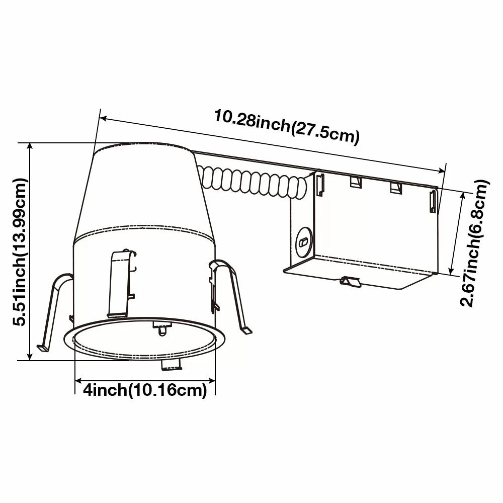 RefineGlow 4" Remodeling Recessed Light Housing - TP24 Connector