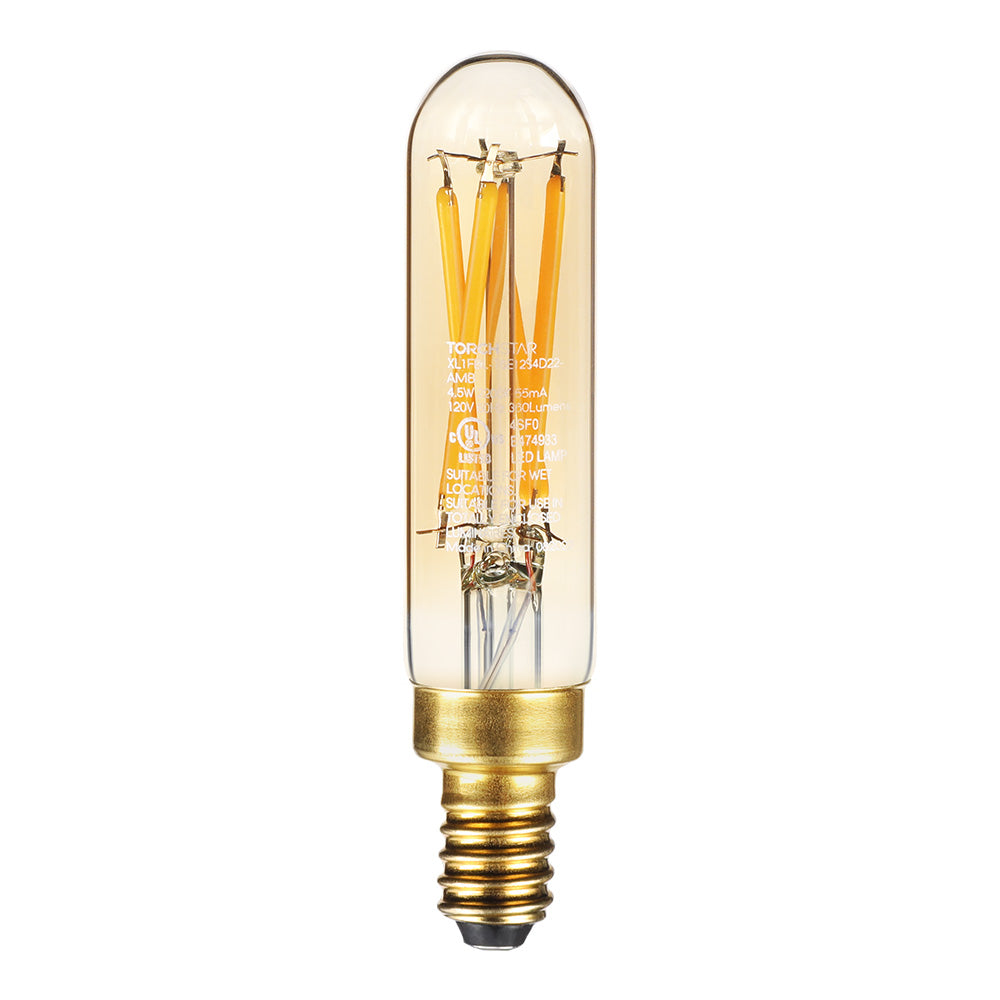 GoldenEra 4.5W T6 LED Vintage Bulbs - E12 Base - 2200K Amber Warm