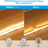 TORCHSTAR 2 Pin 10mm LED Strip Light Connectors UL Listed