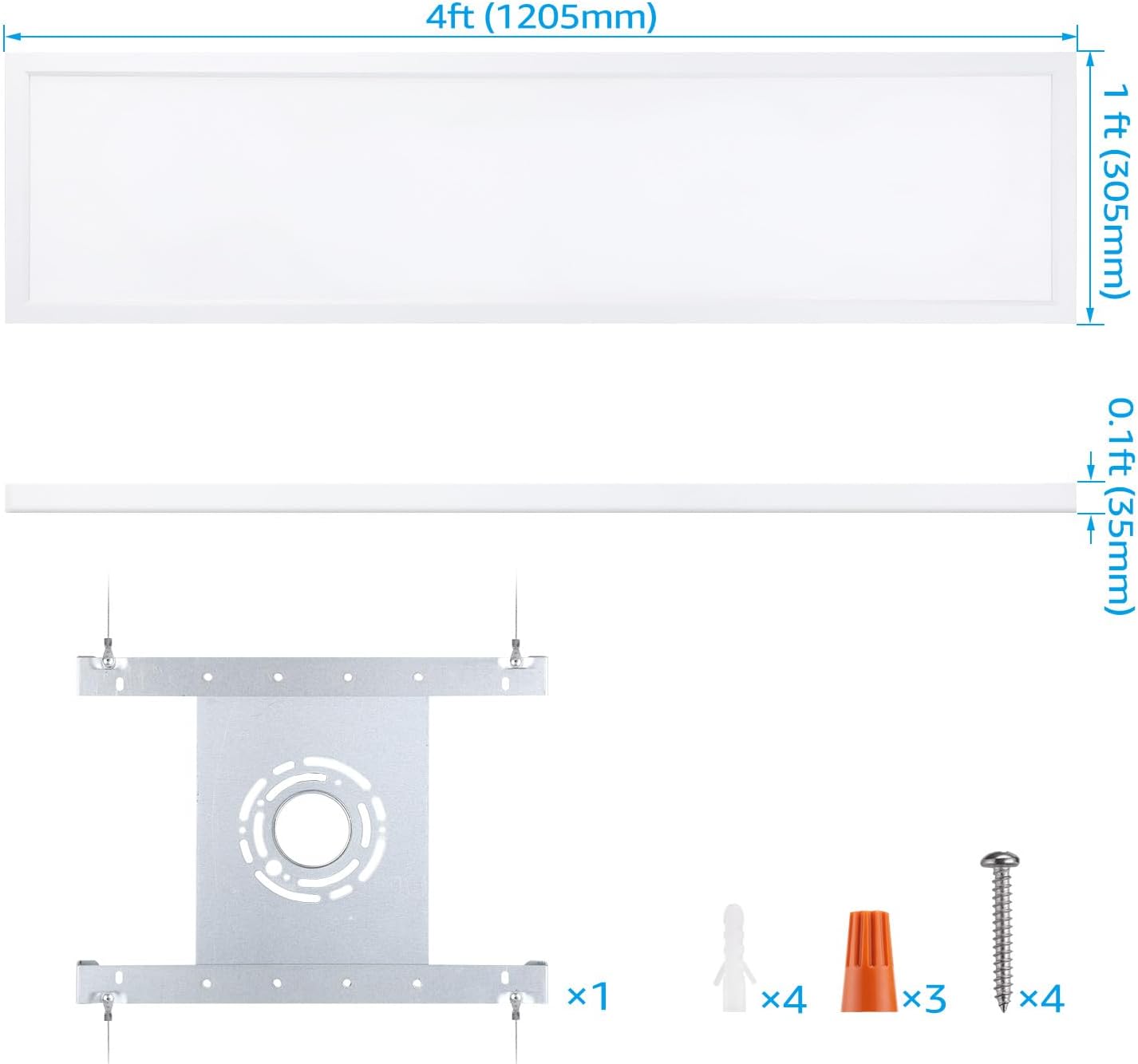 LED Flat Panel Flush Mount Light