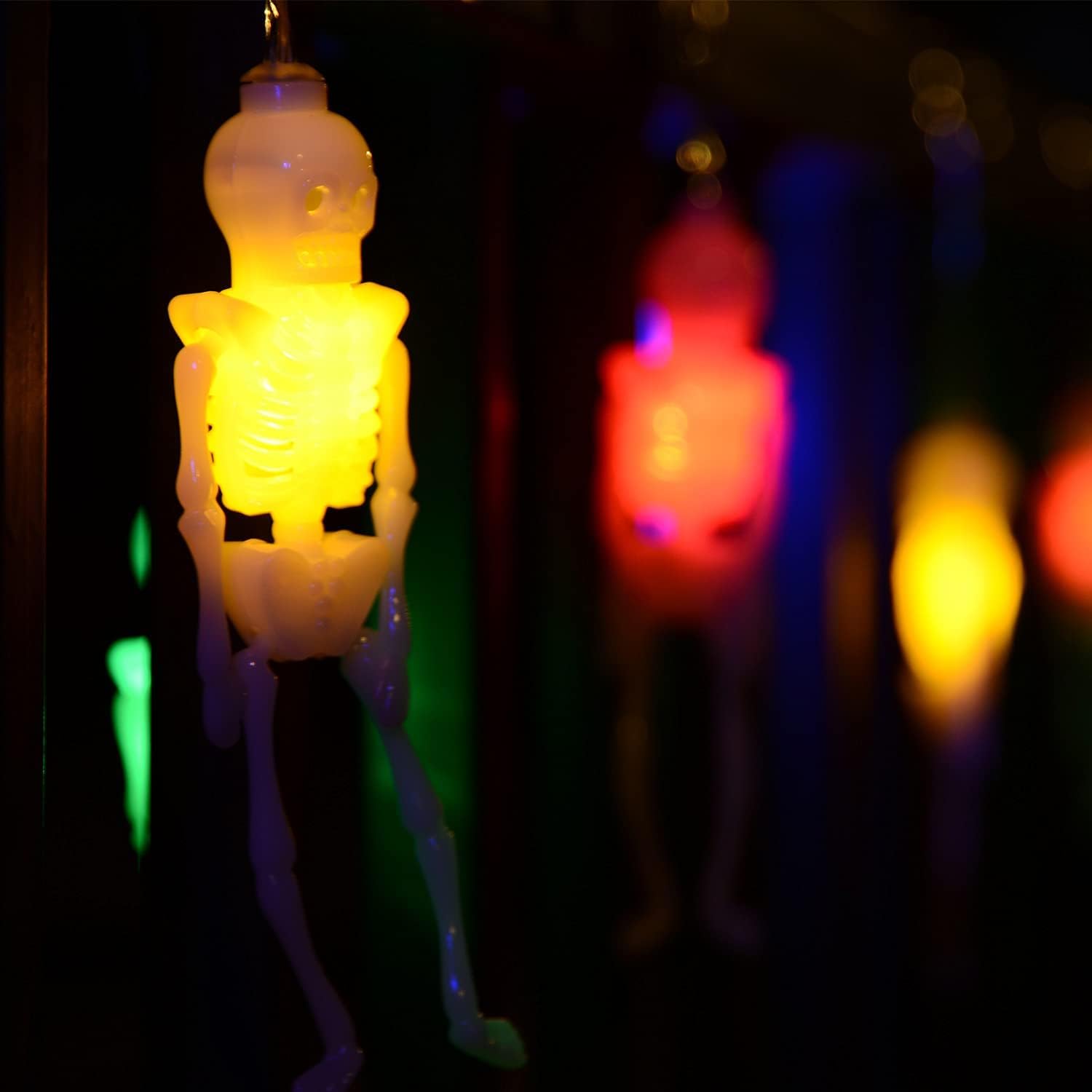 WispWonders Halloween Skull Lights - Battery Powered