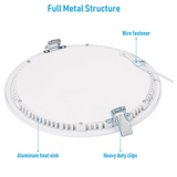 TORCHSTAR Premium Series 8 Inch Ultra-Thin LED Recessed Ceiling Light with J-Box