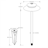 Premium DSDL 22.5" Brass Path Lights - Lamp Ready