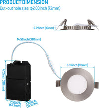 SlimPanel Colour 3" LED Ultra-thin Recessed Light - Satin Nickel - 7W - Single CCT
