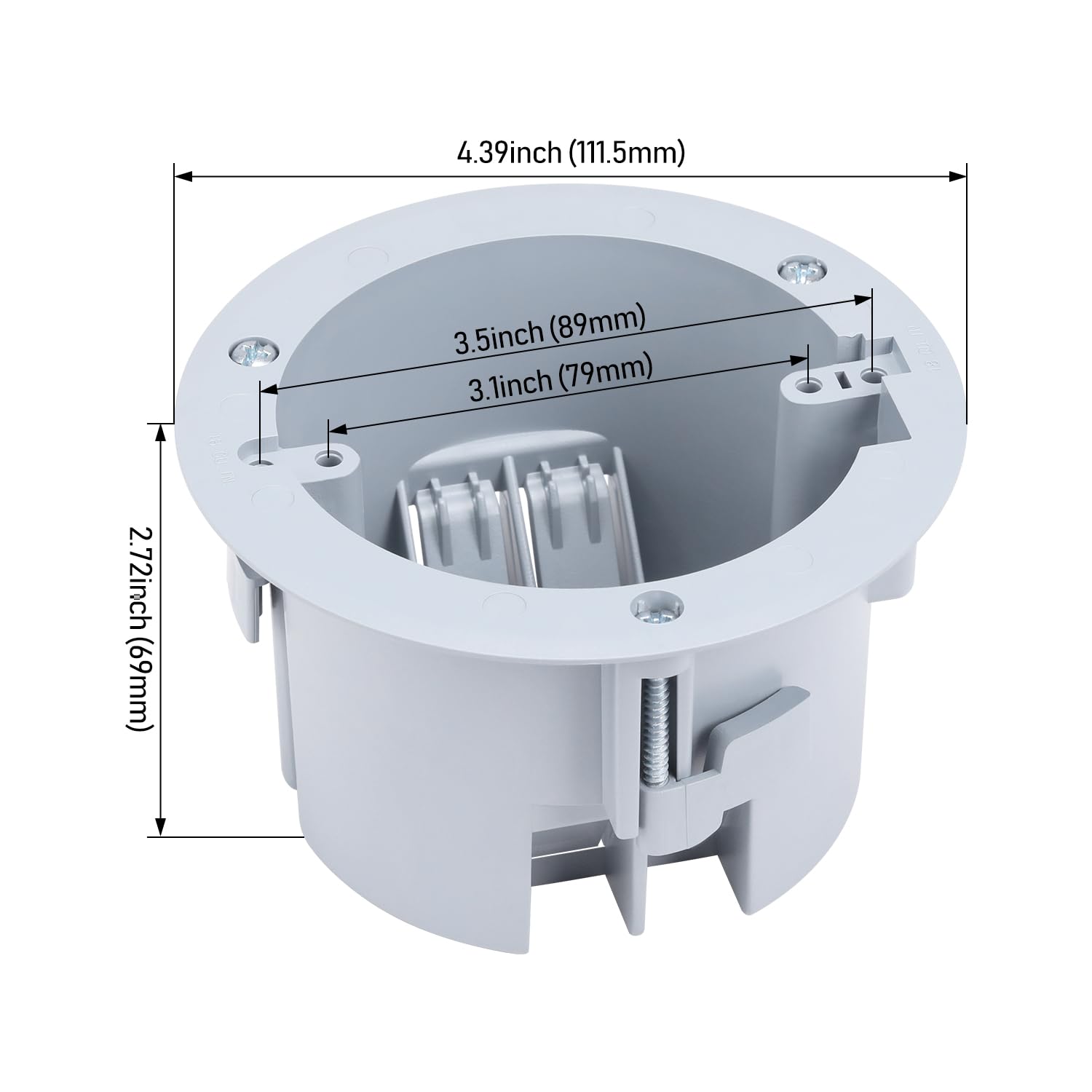 One Gang Old Work Round Electrical Device Box - 18 Cubic