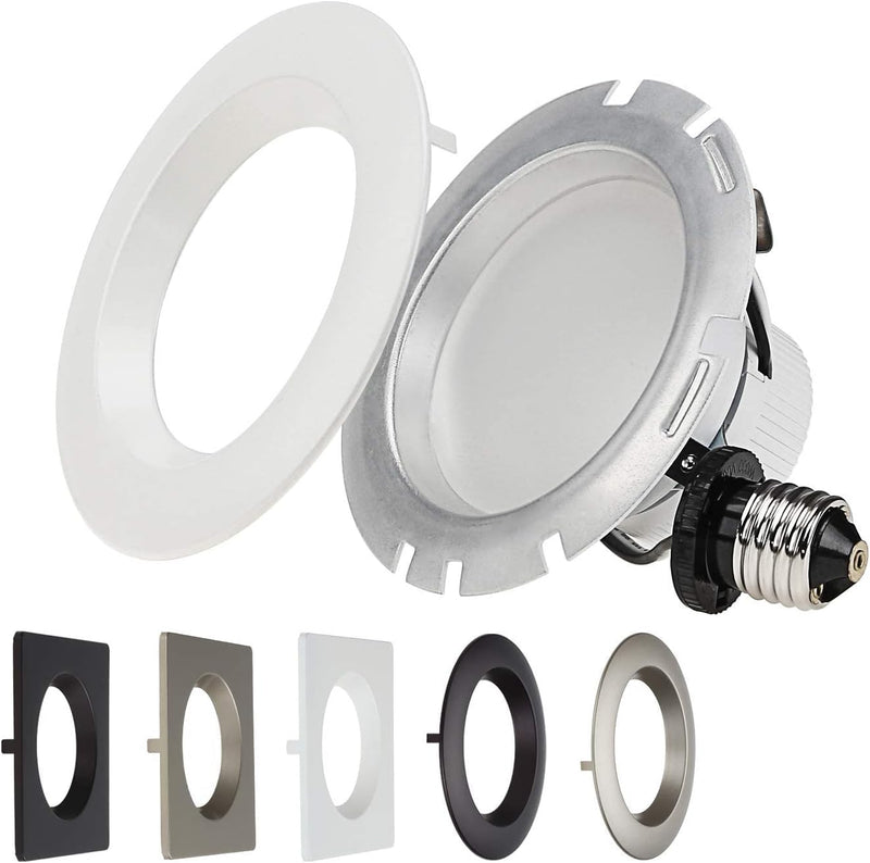 StyleFlex 4" Trim-interchangable Retrofit LED Recessed Light - DL 10W Dimmable with Interchangeable Trim