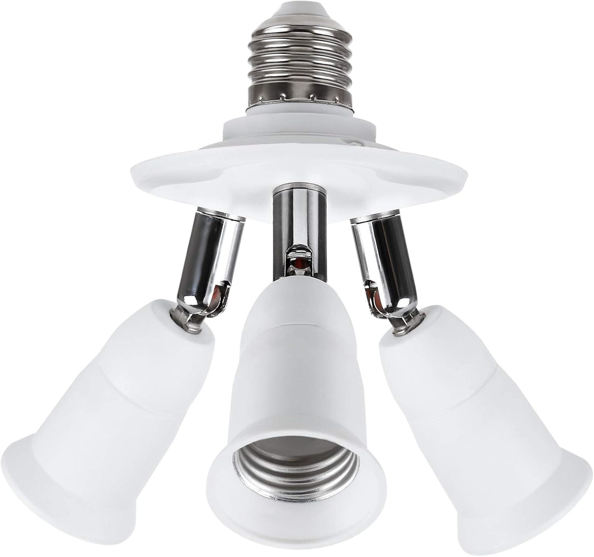 3-in-1 Light Socket Splitter, E26 E27 Adapter Converter Standard LED Bulbs Holder