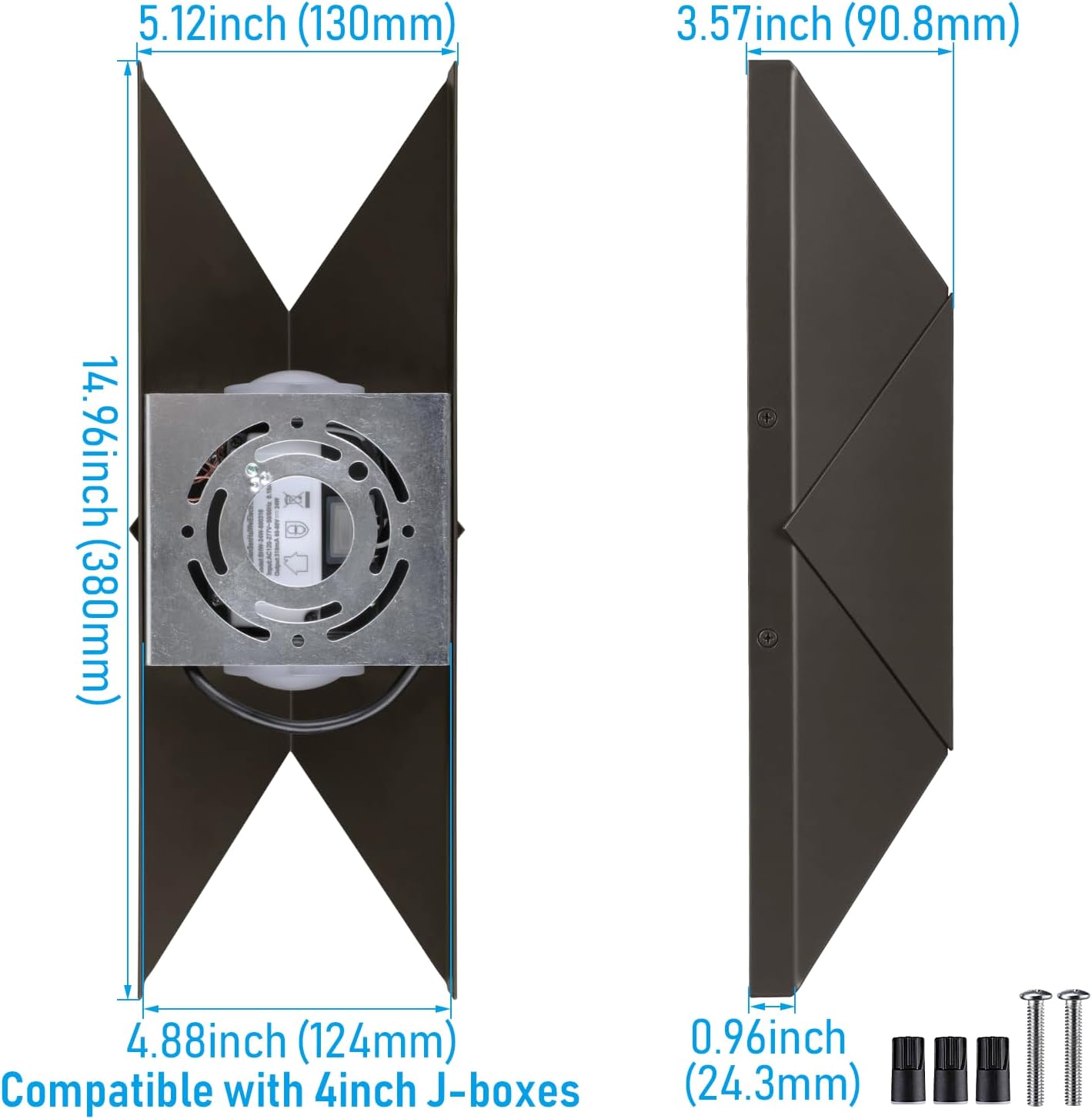 Noir Geometry™ Outdoor Wall Light - 24W with 3CCT